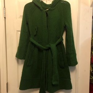 Free People Green Knitted Jacket